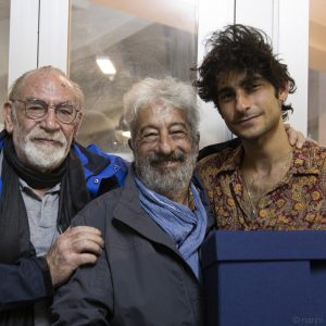 La valigia dell'attore 2019 - La Maddalena 28 luglio 2019 - Renato Carpentieri, Gianfranco Cabiddu e Lorenzo Fantastichini. Foto di Nanni Angeli